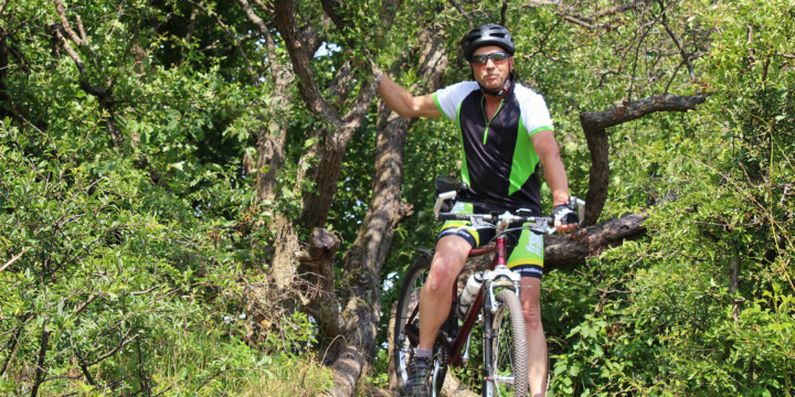 Mountainbiken in den Weinbergen